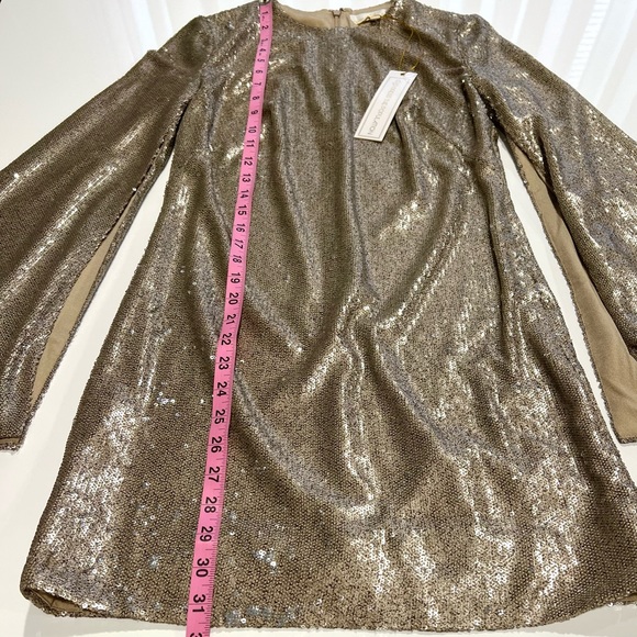 NWT Dress The Population sequin dress, XXS, Sand - Picture 12 of 14